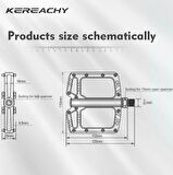 Kereachy 3 Rulmanlı Ultralight Alüminyum Alaşımlı Mtb Bmx Geniş Platform Bisiklet Pedalı Mavi