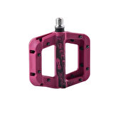 Enlee Renkli Çivili Kaymaz Platform Pedal MTB Rulmanlı Plastik Alüminyum Pedal Ultra Hafif Mor 