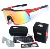 XBYC G4681 %100 Bisiklet Sürüş Gözlüğü Polarize Cam Yarı Çerçevesiz Spor Gözlüğü UV400 Lens Mavi