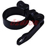 Bisiklet SELE BORUSU KELEPÇESİ MANDALLI SİYAH 34,9MM ( 31,8 SELE BORUSU UYUMLU )