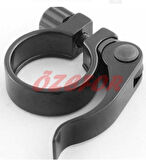 Bisiklet SELE BORUSU KELEPÇESİ MANDALLI SİYAH 31,8MM ( 27,2 SELE BORUSU UYUMLU )