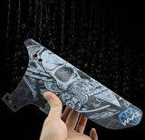 Wake Mtb Bisiklet Çamurluk Trekking Ön Veya Arkaya Takılabilir 4 Adet Cırt Kelepçe Hediyeli Skulls Kurukafa