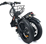 Alba Fold 3 Standart 500 Watt Katlanır Elektrikli Bisiklet Siyah Nfc Özellikli 48v 10,4 Ah Batarya