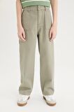 Erkek Çocuk Wide Leg Standart Paça Gabardin Pantolon