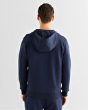 GANT Erkek Lacivert Relaxed Fit Kapüşonlu Logolu Sweatshirt