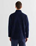 GANT Erkek Lacivert Relaxed Fit Yarım Fermuarlı Logolu Sweatshirt