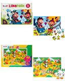 Eolo Hayvanat Bahçesi ve Lunapark 4+ Yaş Orta Boy Puzzle 60 - 80 Parça