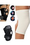 Diz Ağrıları Bedensiz Patella Destekli Dizlik Ligament Destekli Yaylı Yün Dizlik Hediyeli