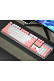 K660 Türkçe Mekanik Oyun Klavyesi, Mavi Switch-Rainbow RGB aydınlatmalı Hot-Swap