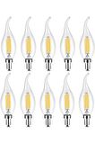 Rustik Led Ampul 4w E14 Ince Duy Gün Işığı 2700k 10 Adet Kıvrık Mum Ampul
