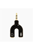 Stereo 3.5mm Aux Cep Telefonu Kulaklık Ve Mikrofon Ayırıcı Y Tip