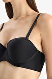DeFacto Push Up Micro Dolgulu Push Up Straplez Sütyen-Fall in Love C1526AX25SPBK81