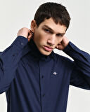 GANT Erkek Lacivert Slim Fit Gömlek