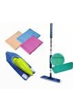 Silva Mikrofiber Tekli Islak Mop Set +cam Bezi, Süper Mutfak, Süper Genel Temizlik Bezi+ El Mopu