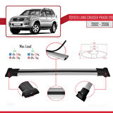 Toyota Land Cruiser Prado (J120) 2002-2006 Arası ile Uyumlu FLY Model Ara Atkı Tavan Barı Gri 2 Adet