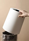 Poşet Göstermeyen Çöp Kovası - 2 Parça Plastik Çöp Kovası - Banyo, Mutfak - 8 Litre