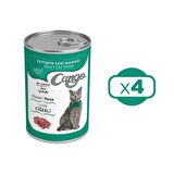 Cango Yetişkin Konserve Kedi Maması Ciğerli 415 Gr X 4 Adet