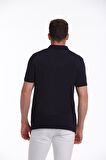 Lacivert Regular Fit %100 Pamuk Polo Yaka Tişört | M