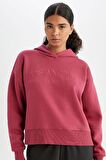 DeFactoFit NBA Los Angeles Lakers Kapüşonlu Kalın Sweatshirt C8248AX24AUBR487