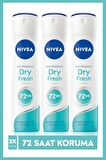 Nivea Kadın Sprey Deodorant Dry Fresh,48 Saat Koruma,150mlx3