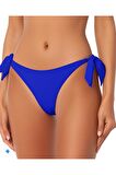 Mavi Brezilya Kalın İp Bağlamalı Bikini Altı