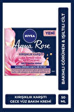 Aqua Rose Kırışıklık Karşıtı Gece Yüz Bakım Kremi 50ml, Kalsiyum, İnce Çizgi Görünümü, Sıkı Cilt