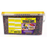 Tropical Cichlid Chips Cichlid Balıkları için Renklendirici Cips Balık Yemi 5 Lt 2.6 Kg