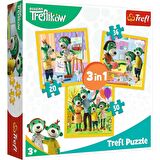 Trefl Puzzle 3 in 1 3+ Yaş Büyük Boy Puzzle 20 - 36 - 50 Parça