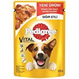 Pedigree Sığır Etli Küçük Irk Yetişkin Yaş Köpek Maması 100 gr