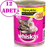 Whiskas Gravy Soslu Tavuk Etli Kedi Konservesi 400gr x 12 Adet