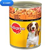 Pedigree Havuçlu-Tavuklu Büyük Irk Yetişkin Yaş Köpek Maması 6x400 gr