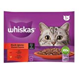 Whiskas Klasik Öğünler 4x85 gr Yetişkin Kedi yaş Maması