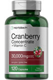 Horbäach Cranberry Concentrate Extract Pills + Vitamin C | 30,000 Mg | 120 Kapsül