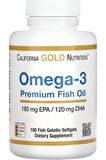 California Gold Nutrition Omega-3 Premium Fish Oil 240 Fish Gelatin Softgels- İthal