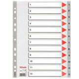 Esselte Seperatör 1-12 Rakamlı Plastik A4 100106