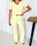 V aksesuarlı ottoman takım sarı s255850