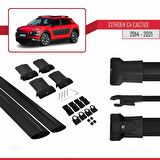 Citroen C4 Cactus 2014-2021 Arası ile Uyumlu FLY Model Ara Atkı Tavan Barı Siyah 2 Adet