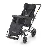 Comfort Plus Size 7 Engelli Çocuk ve Yetişkin Puseti | Katlanabilir Alüminyum Gövde, 5 Noktalı Emniyet Kemerli, 90 kg Taşıma Kapasiteli