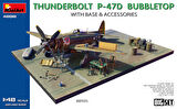 MiniArt 48018 1:48 Thunderbolt P-47D Balonlu Üst Taban ve Aksesuarlar. Büyük Set