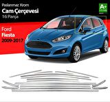 S-Dizayn Ford Fiesta Krom Cam Çerçevesi 16 Parça 2009-2017