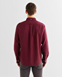 GANT Erkek Bordo Regular Fit Düğmeli Yaka Gömlek