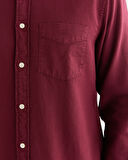 GANT Erkek Bordo Regular Fit Düğmeli Yaka Gömlek
