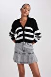 DeFacto A Form Jean Pileli Mini Etek B2152AX23HSNM55