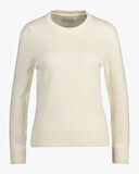 GANT Kadın Krem Regular Fit Bisiklet Yaka Kazak