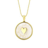 Beyaz Sedefli Altın Kolye Ucu