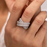 Beyaz Altın Çift Kol Altın Yüzük