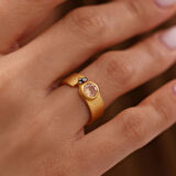 Nisera Etnik Tasarım Aura Altın Yüzük