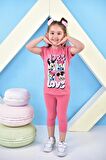 Kız Çocuk T-shirt Minie Mouse More Basklı Taytlı Takım