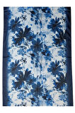 Ebruli Cotton Vual Çiçek Desenli Şal 75x190 cm