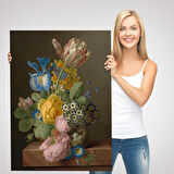 Güzel Çiçekler Yağlıboya Görünüm Dekoratif Kanvas Duvar Tablosu-5937